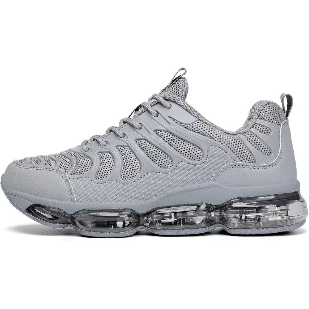 Men's Grey Walking Shoes Tennis Running Sneakers Casual Trail Sport Gym